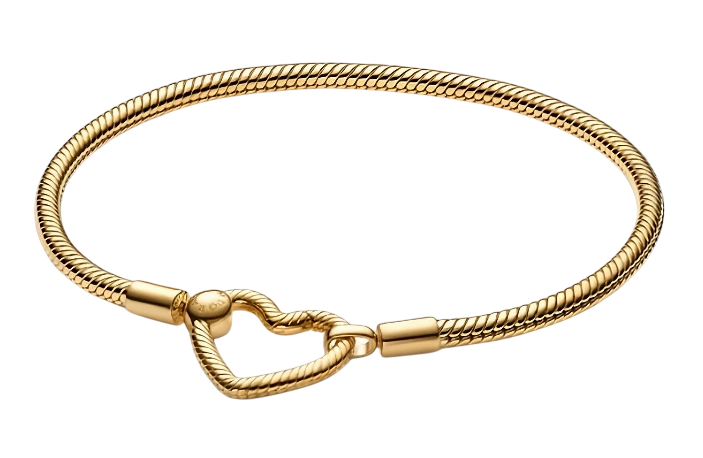 Brazalete Dorado Broche Corazón