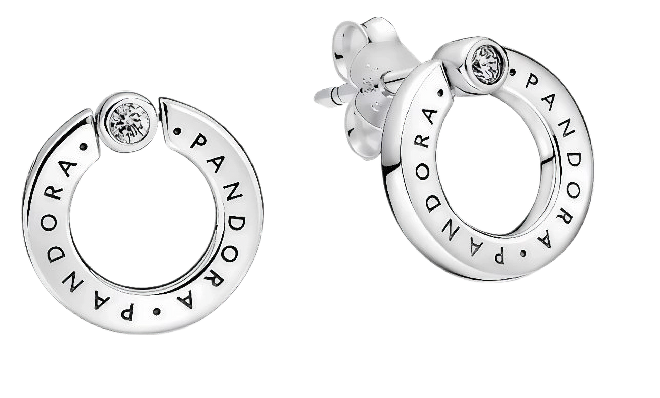 Aretes Doble Circulo Brillante