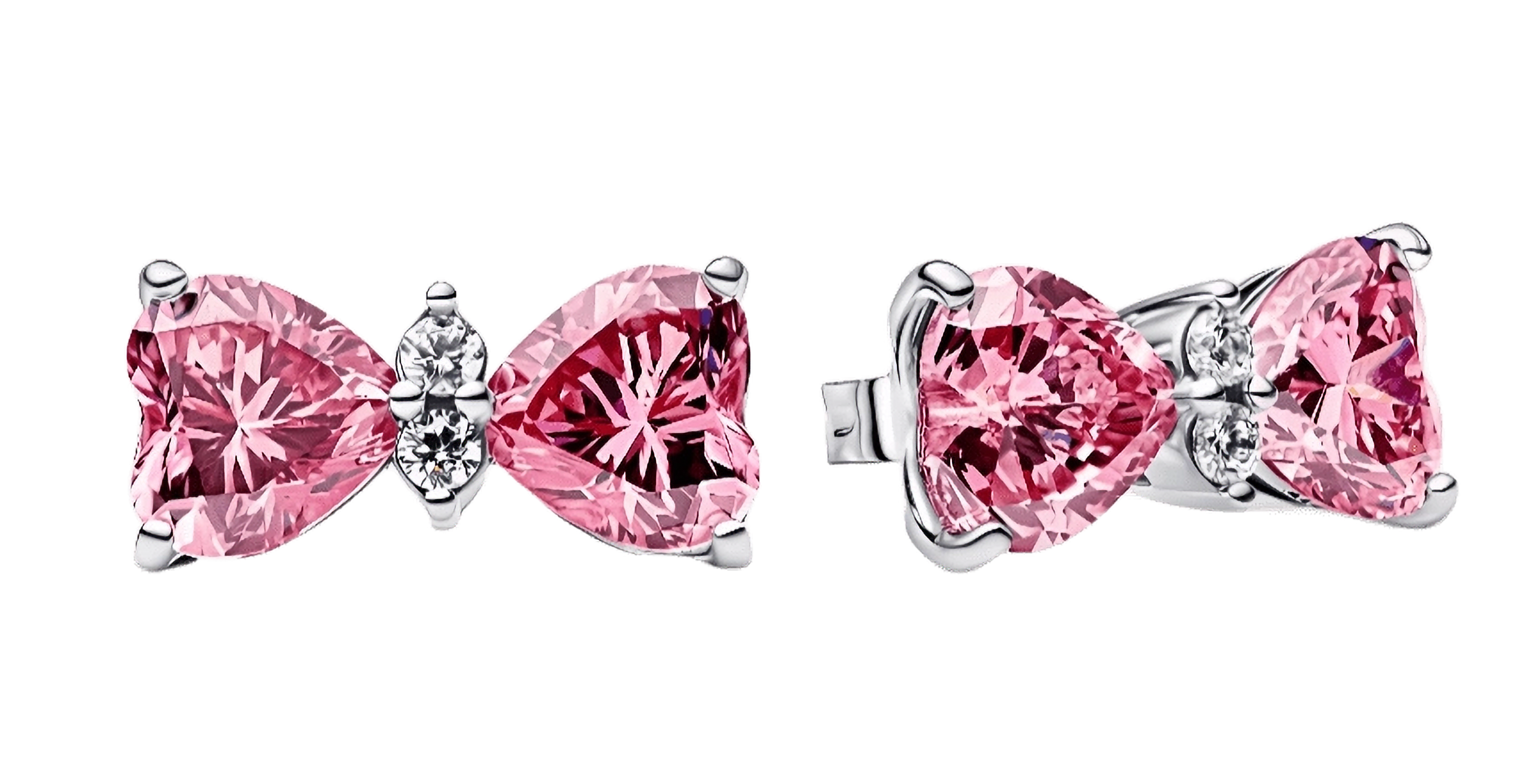 Aretes Moño Rosa