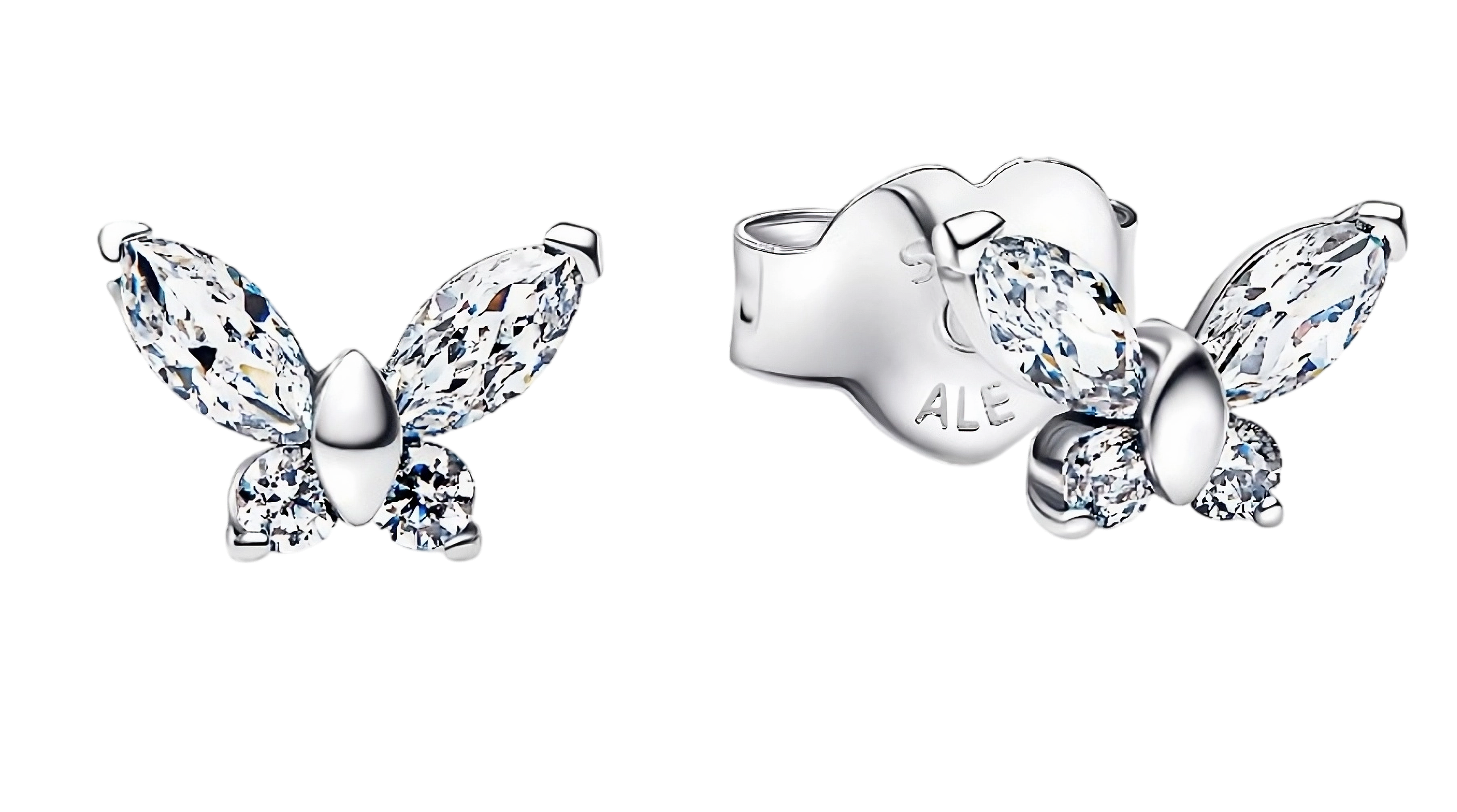 Aretes Mariposas Blancas