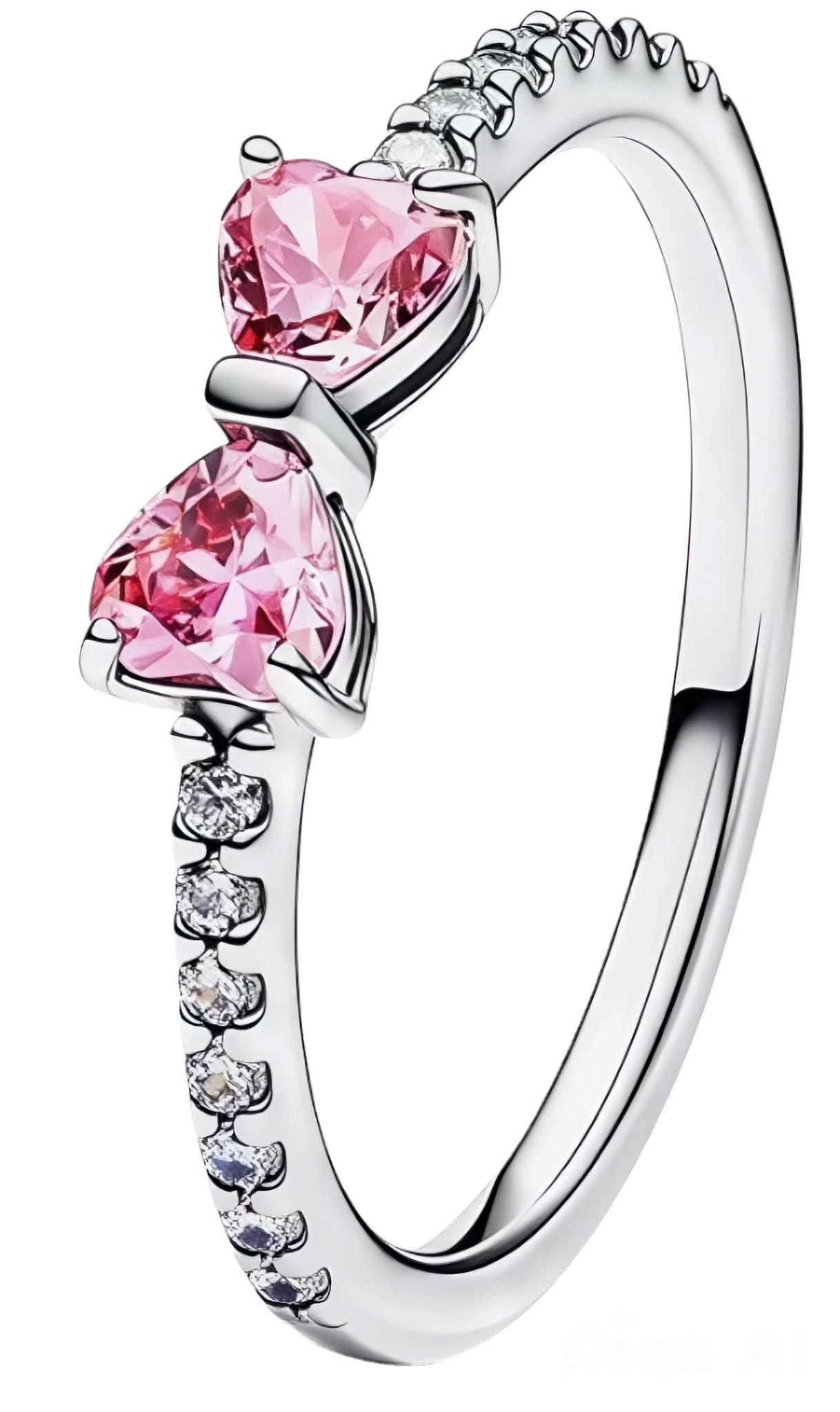 Anillo Lazo Brillante Rosa