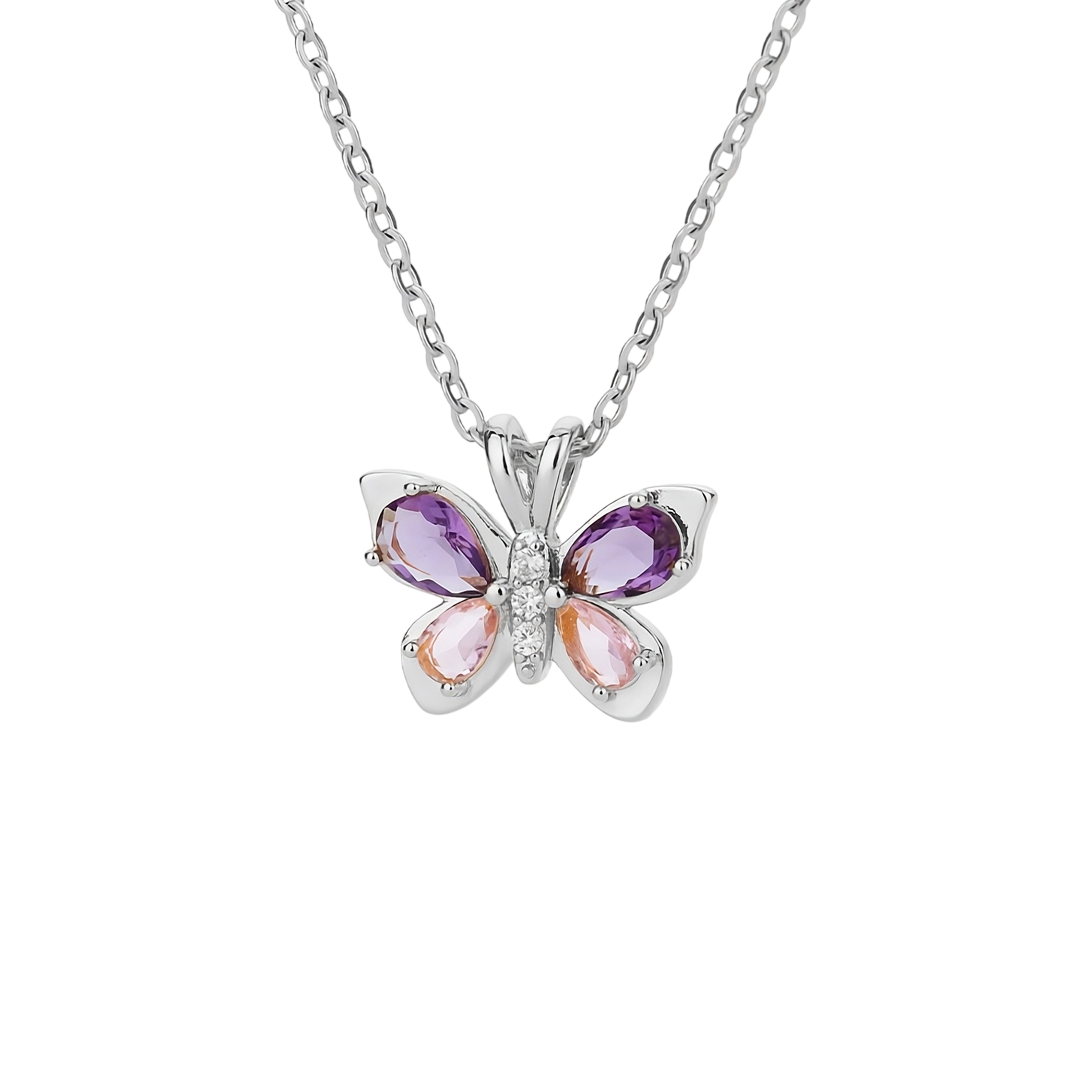 Collar Plateado Mariposa Lilisima