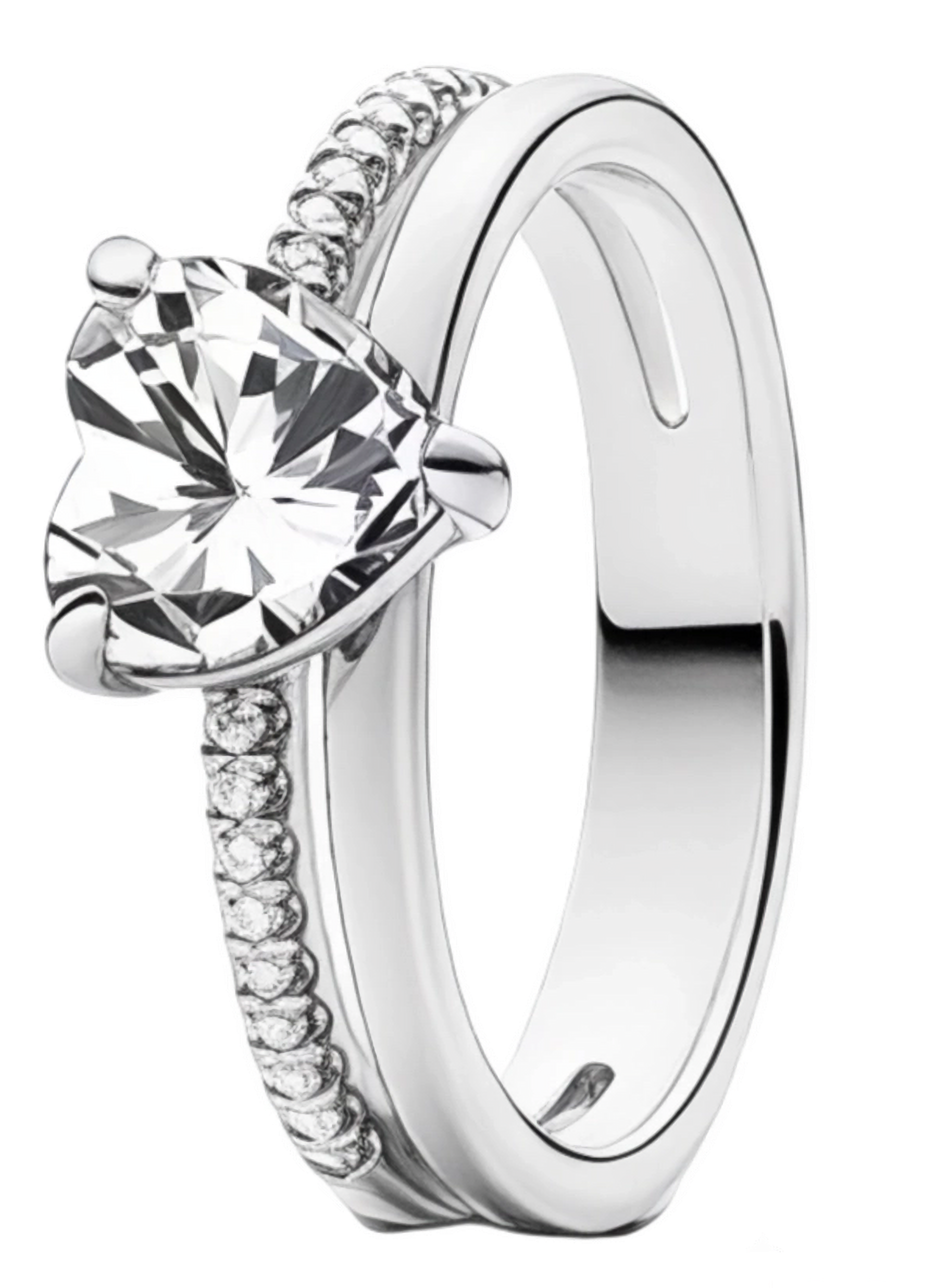 Anillo Corazón Infinito Blanco
