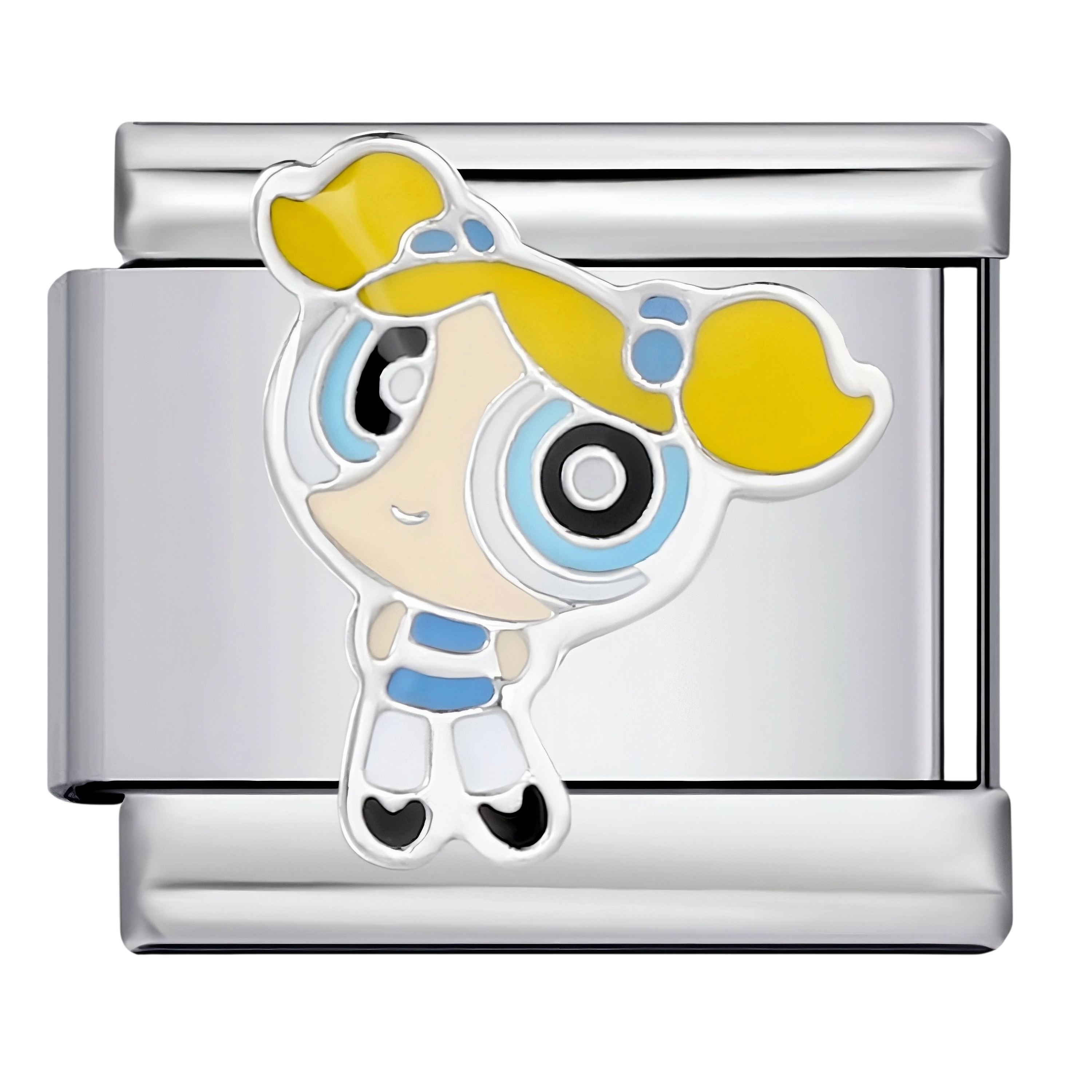 Charm Italiano Plateado Chica Burbuja