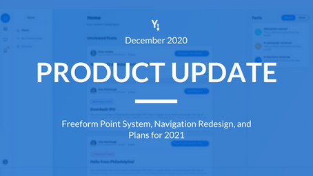 December 2020 Product Update - Freeform Point System, Navigation Redesign, and Plans for 2021