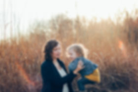 Postpartum mom with daughter