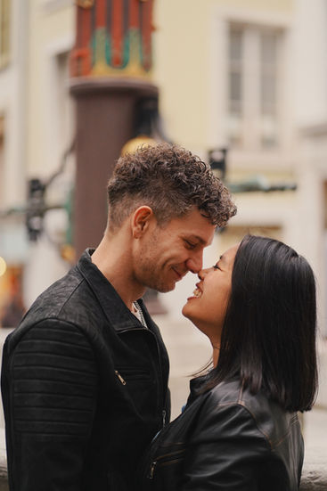 romantic couple portrait