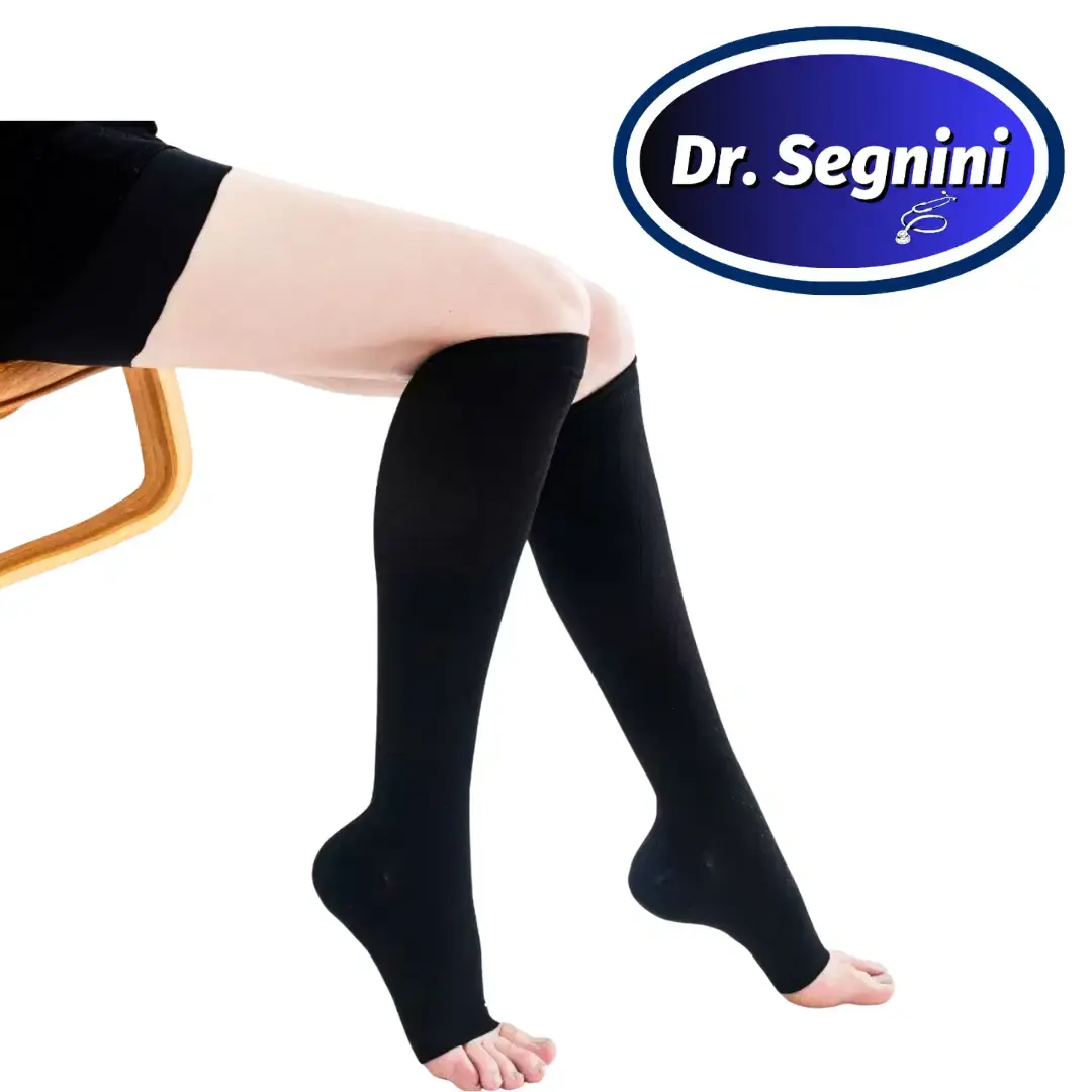 Compression Stockings 20-30 Mmhg Knee High Open Toe Socks Varicose Vein✅ J9202 ⭐