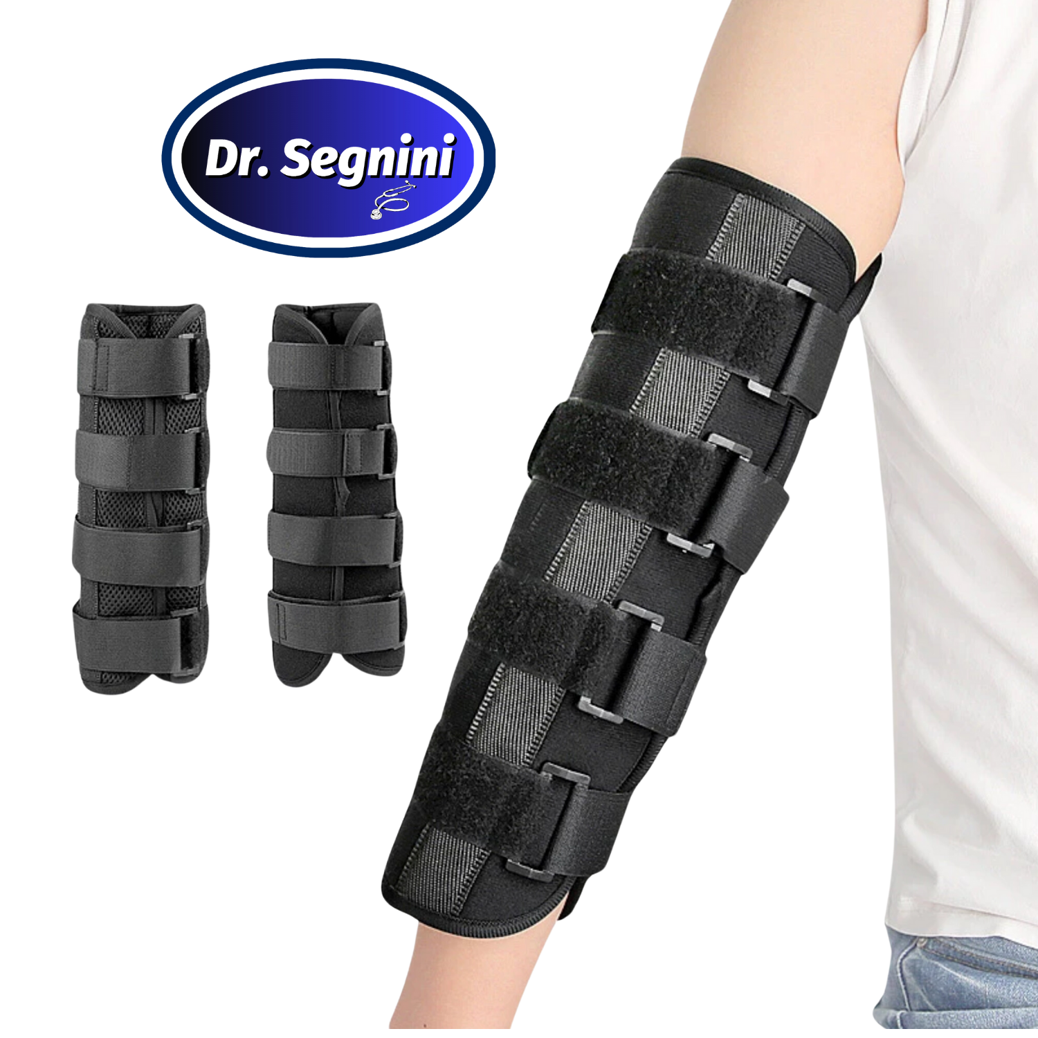 Elbow Brace 4 Strap Tendinitis Golf Tennis Whit Metal Splints Support