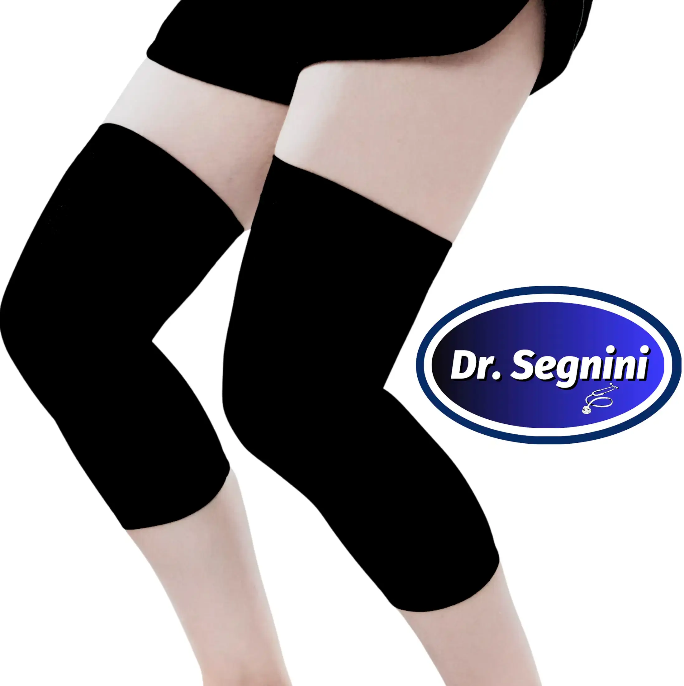 PAIR HIGH ELASTIC NYLON KNITTED KNEE BRACE SUPPORT SLEEVE ANTISLIP COMPRES