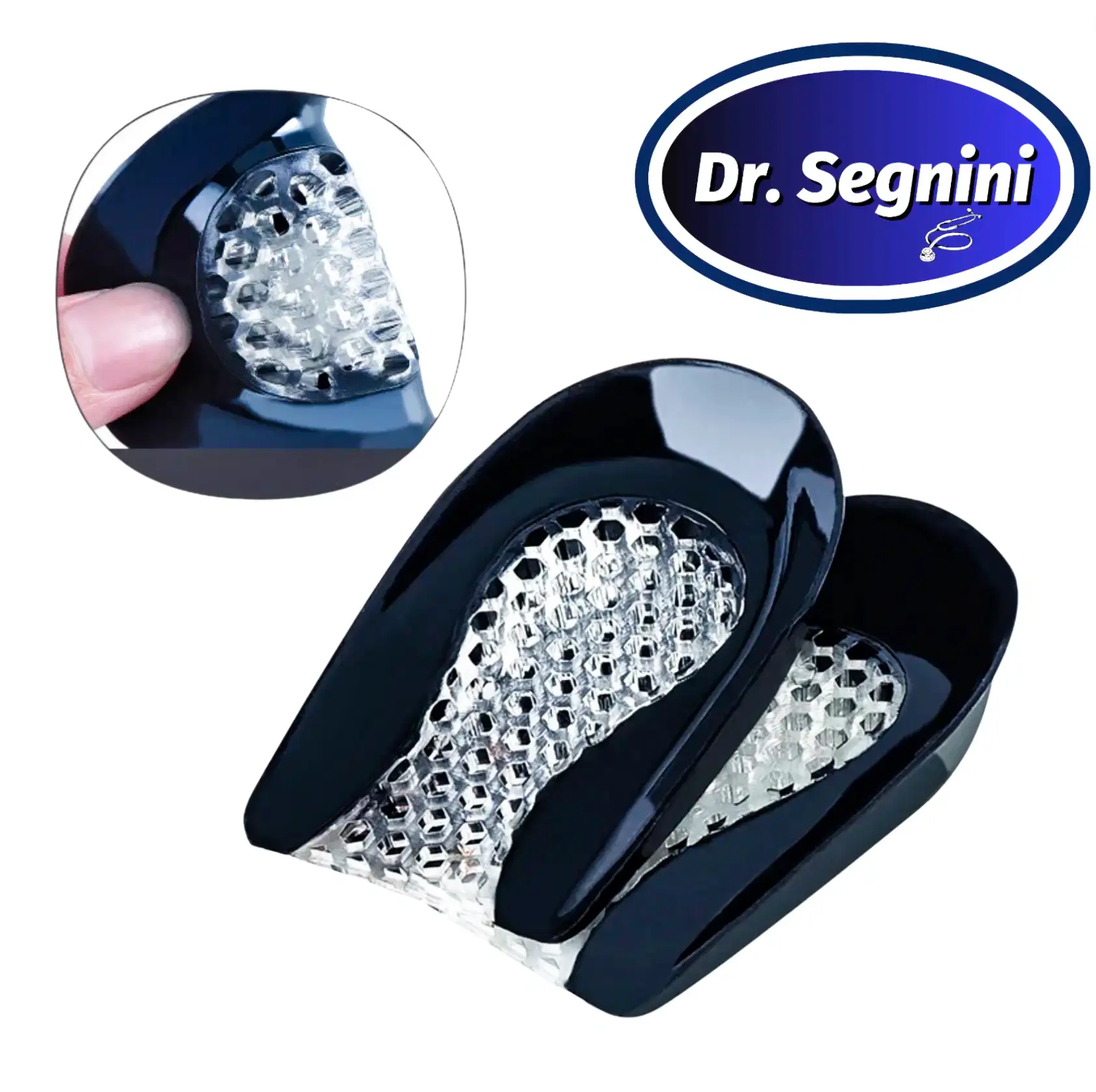 1 Pair Gel Pads Heel Protectors Relief Plantar Fasciitis Pain