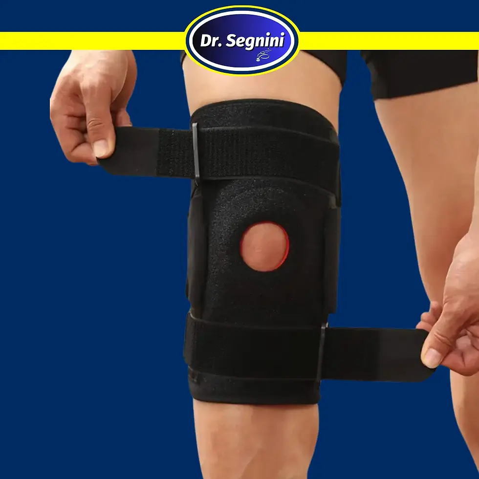 Thumbnail: Knee Brace Hinged Compression Sleeve Joint Support Open Patella Stabilizer Wrap✅
