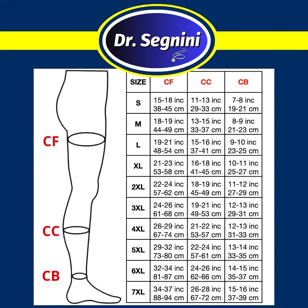 Thumbnail: Compression Stockings 10-20 Mmhg Thigh High Footless Socks Varicose Veins