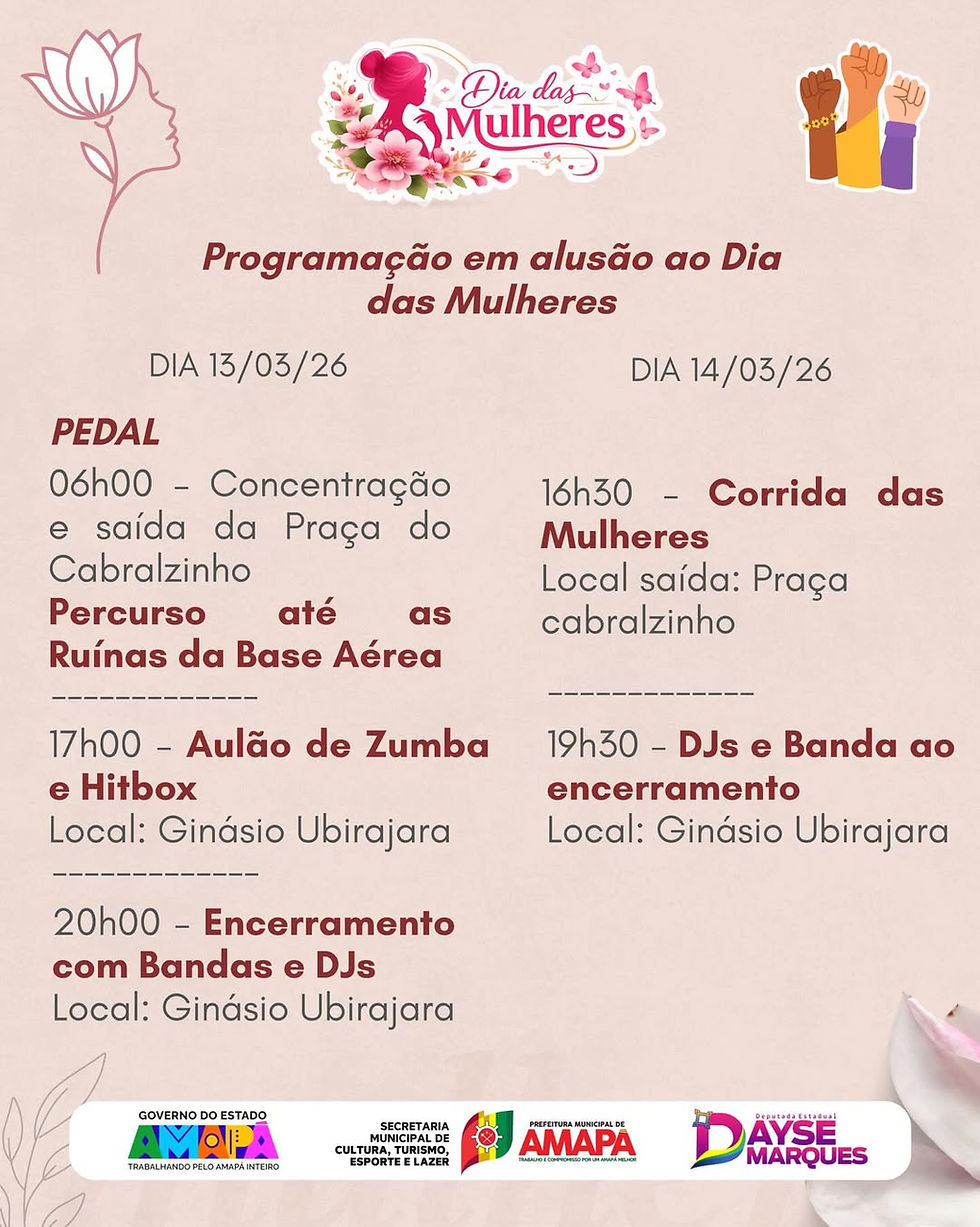 Programação em alusão ao Dia das Mulheres!