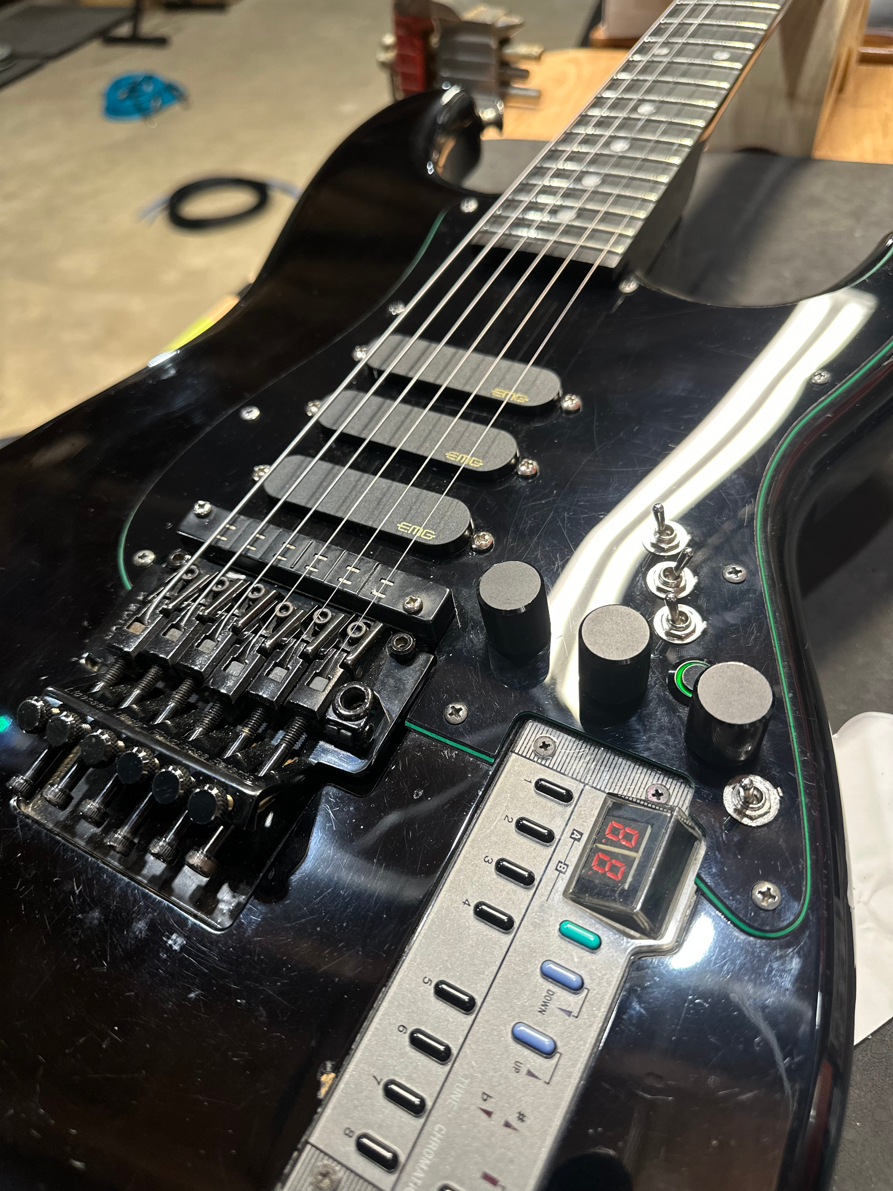 Casio PG-380 Pickguard Bob Weir Routed for Pickups and Toggles