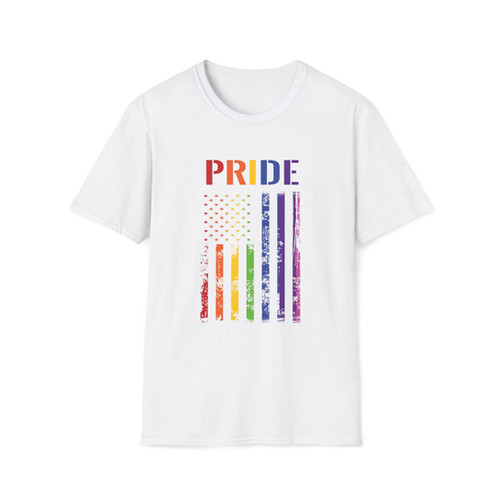 T-Shirt Donna Gay Pride Arcobaleno – Candymix – Ghiacciolo Bandiera – 100% Cotone Ringspun
