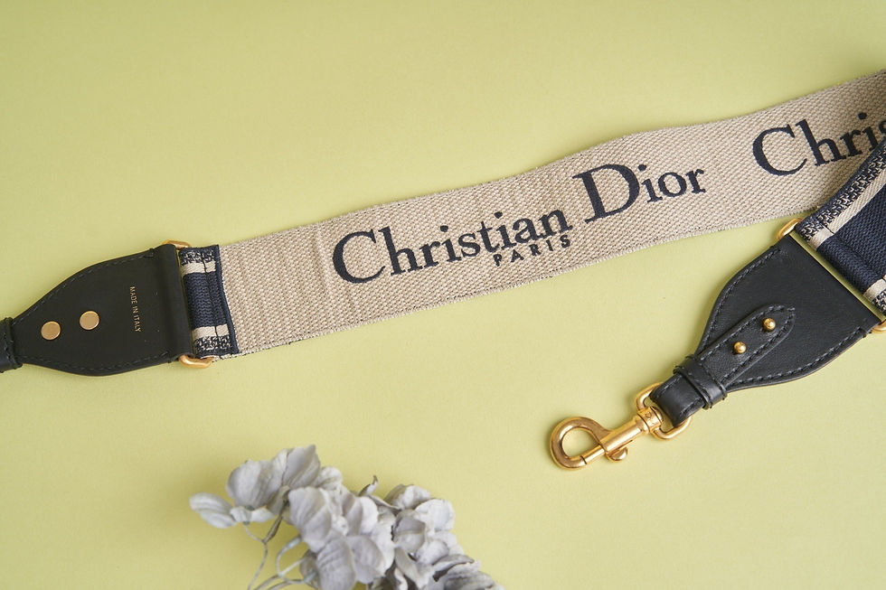 縮圖：Dior 全新 經典刺繡寬肩帶✨