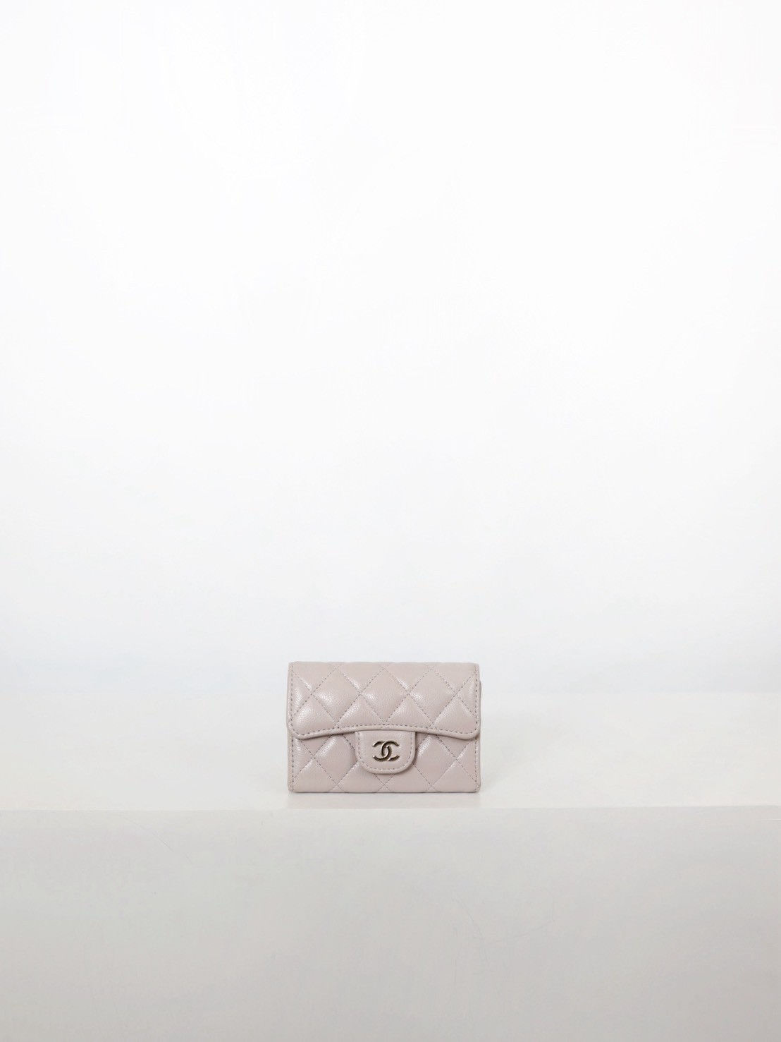 Chanel cf 芋泥紫卡包 荔枝牛晶片款