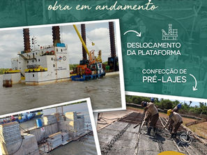 Ponte Central-Bequimão, obra em andamento