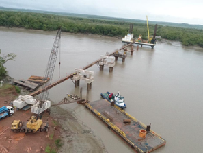 Serviço de concretagem dos blocos na ponte Central-Bequimão alcançam 80% de execução