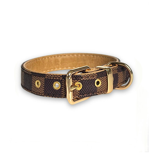Gold Chewy Vuitton Collar Vuitton Dog Harness Chewy Dog Collars CHEWY  VUITTON HARNESS AND LEAD - Main Image