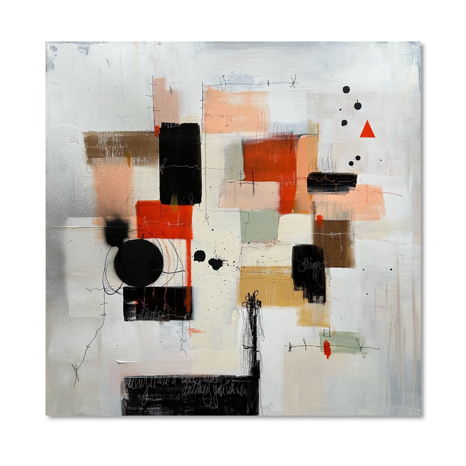 "Resilience" – Original Abstract Painting (80 x 80 cm)