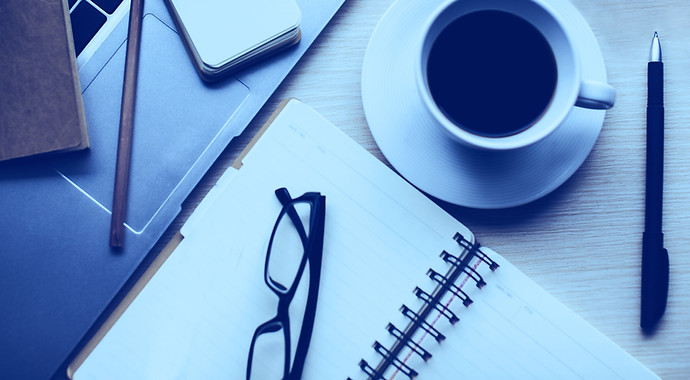 Business Desk With Laptop and Coffee