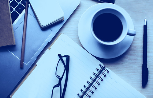 Business Desk With Laptop and Coffee