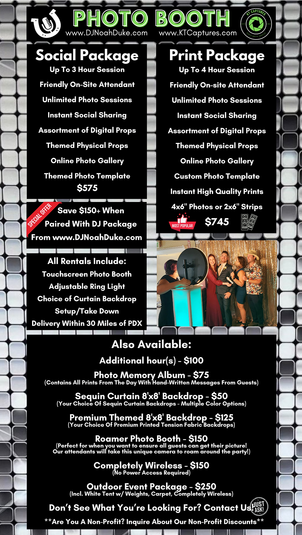 KT Captures Photo Booth Packages