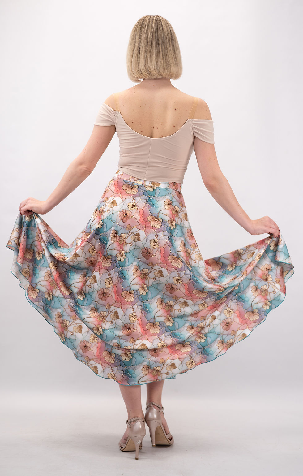 Thumbnail: Octavia-New Klosh Flowy&amp;Satin Tango Skirt