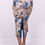 Thumbnail: Santorini Dreams - Beige & Sax Blue Floral Reversible Ruched Tango Skirt