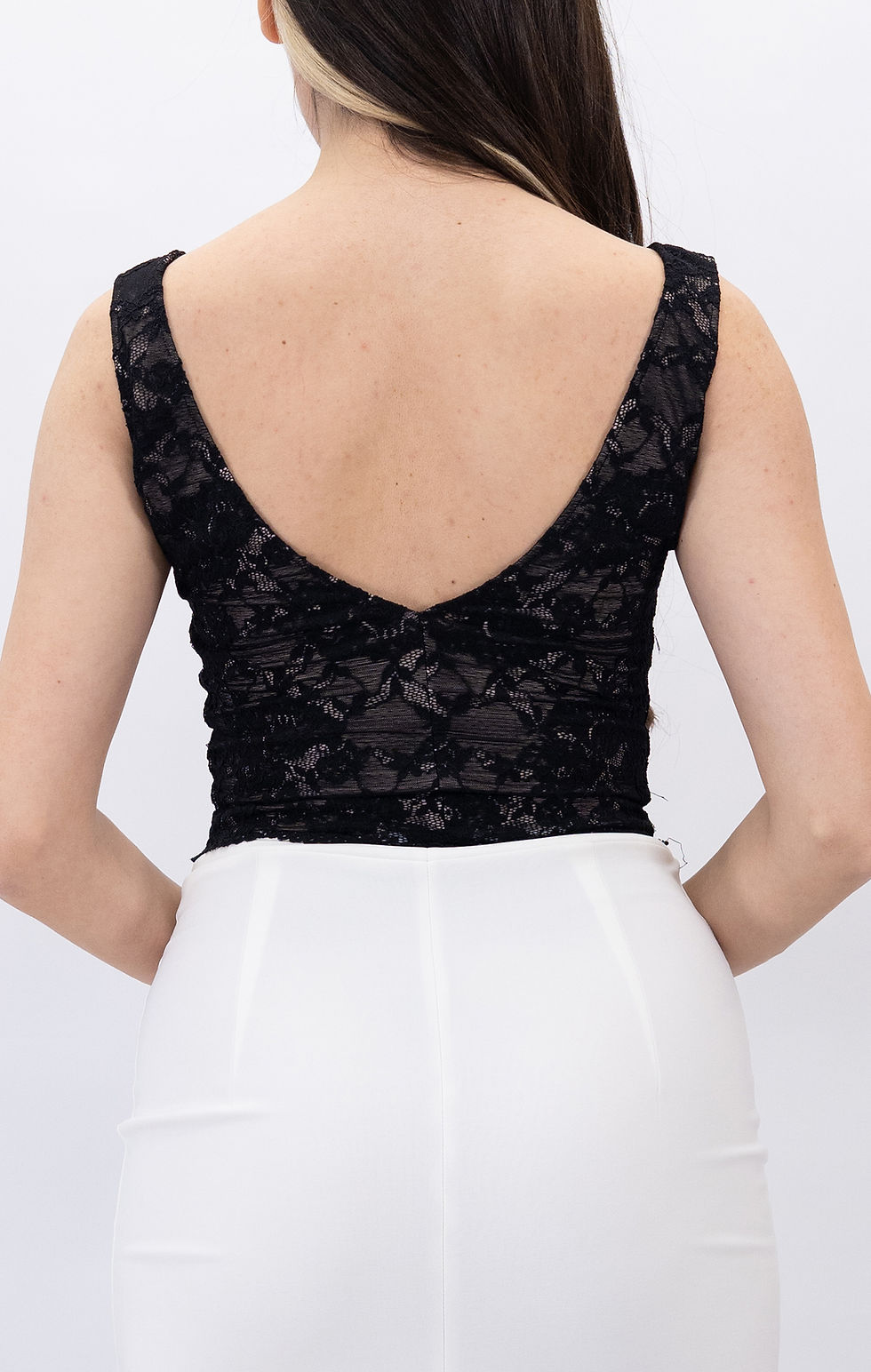 Thumbnail: Holly-Nude/Black Lace Tango Top