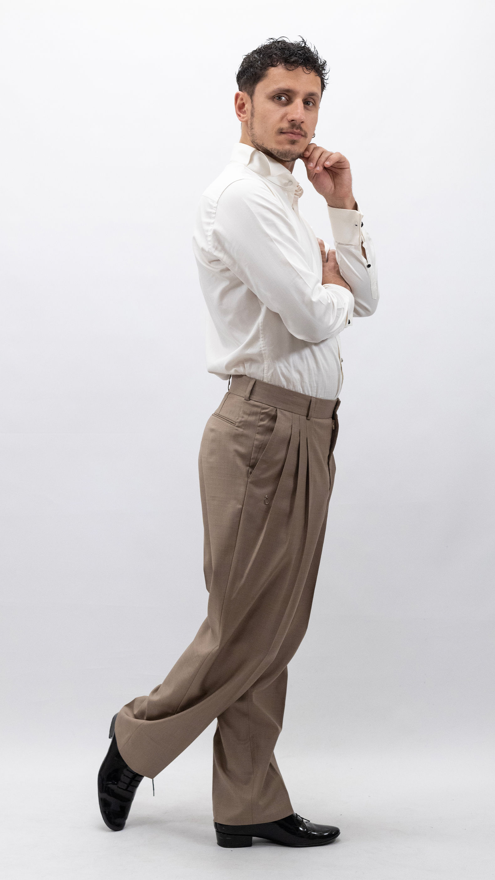 Tango Pants for Men Beige Normal Waist