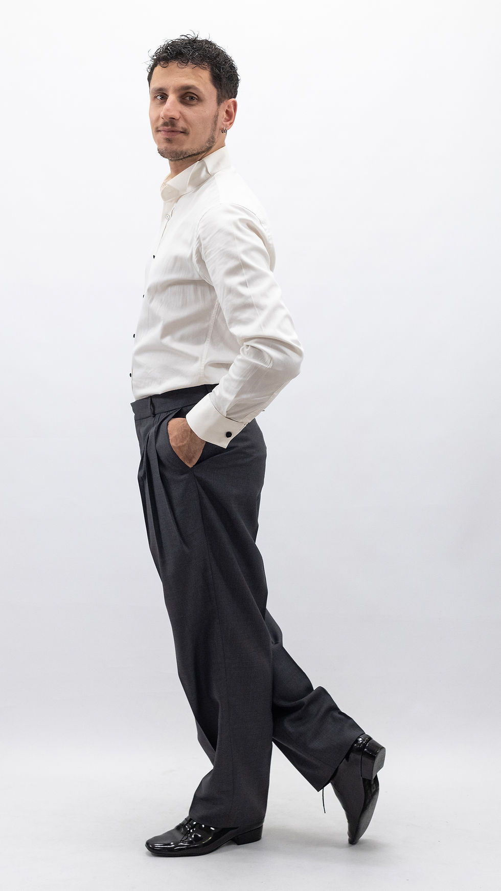 Thumbnail: Tango Pants for Men Grey Normal Waist
