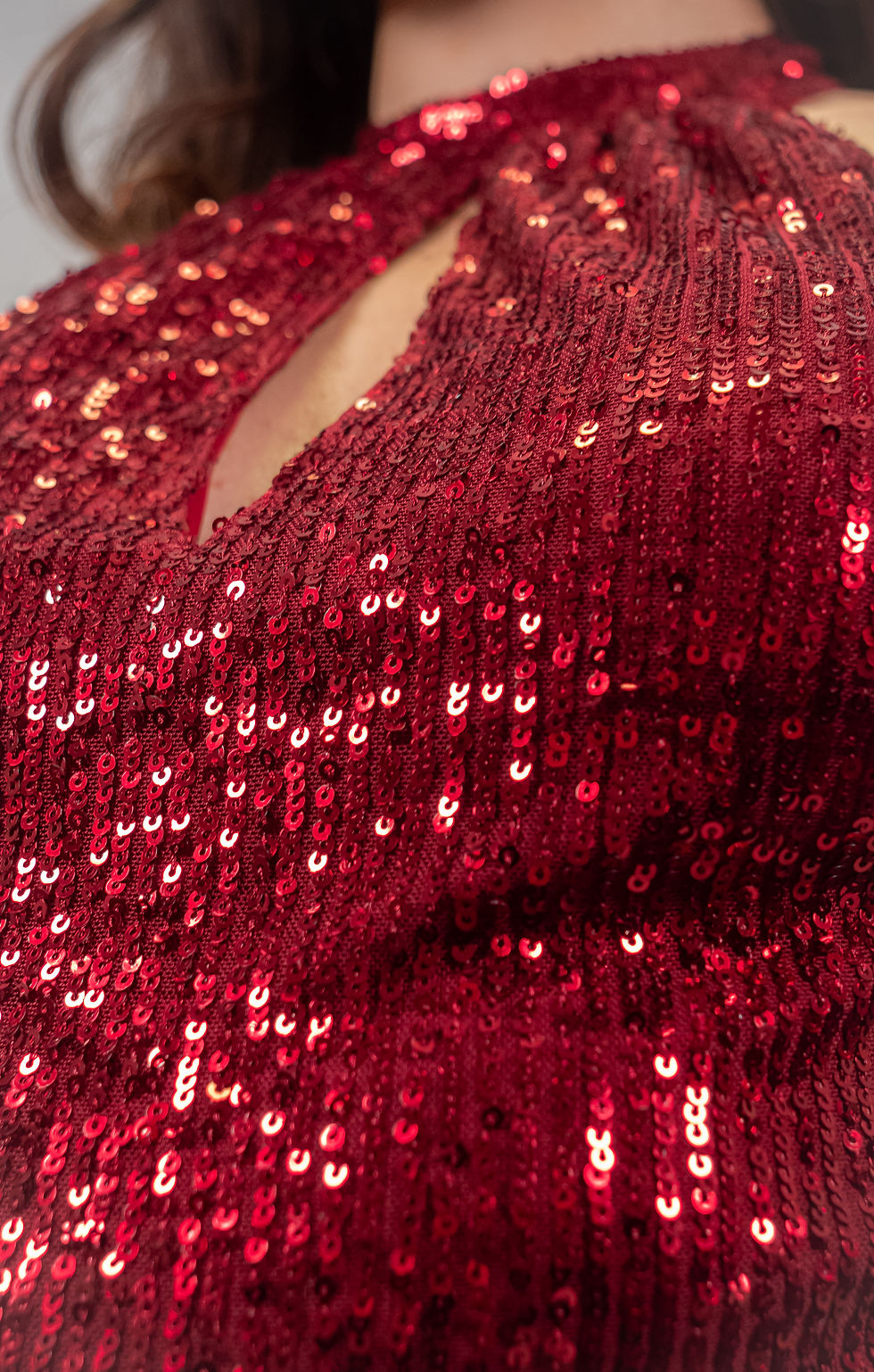 Thumbnail: Mia - Maroon Sequin Tango Top