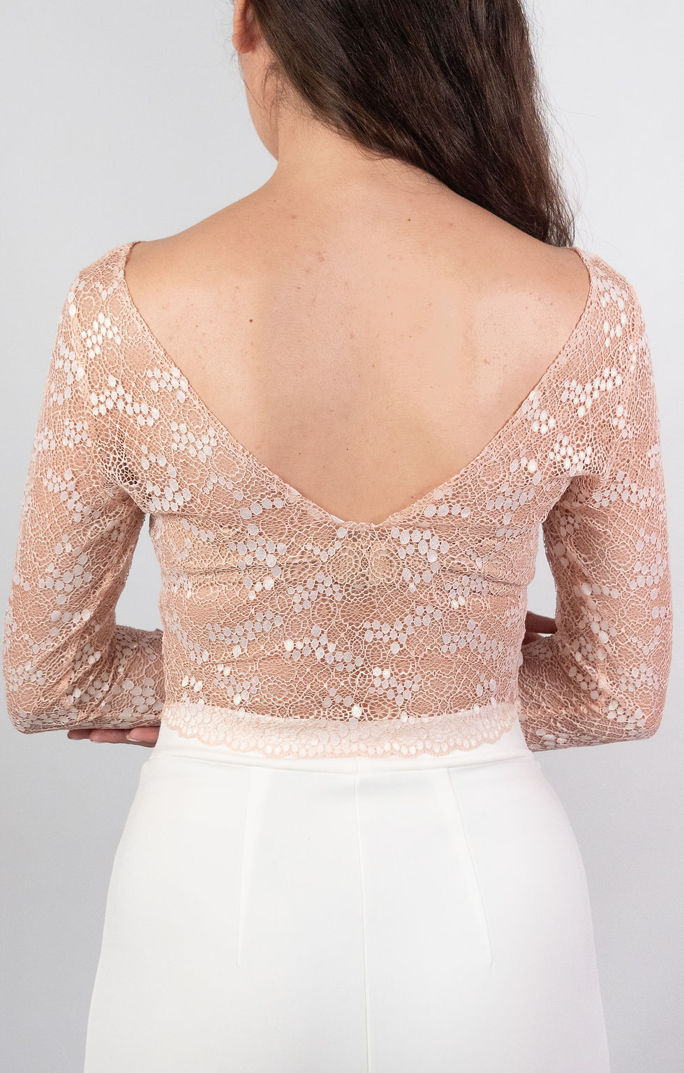Thumbnail: Alice - Salmon Color Lace Tango Top