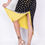 Thumbnail: White Dotted Black & Yellow Reversible Tango Skirt