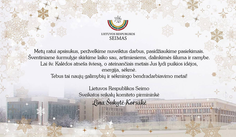 LSSO gautų šventinių sveikinimų galerija