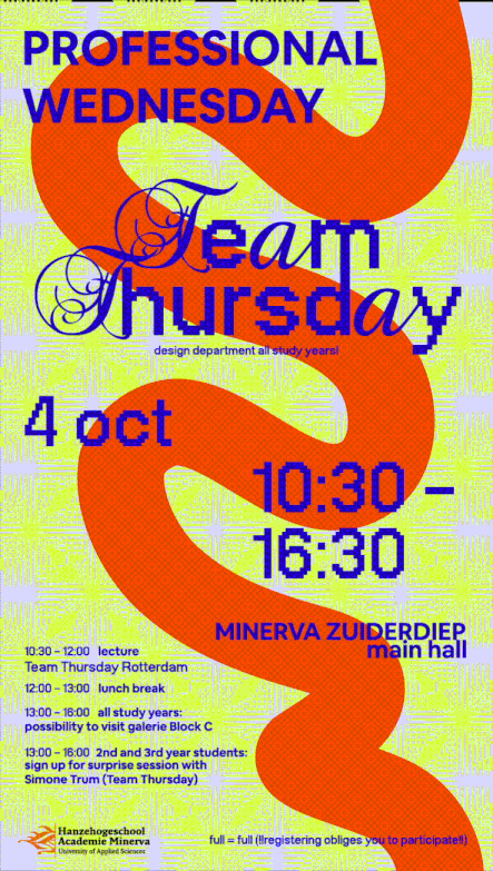 Professional Wednesday digital poster for Academie Minerva