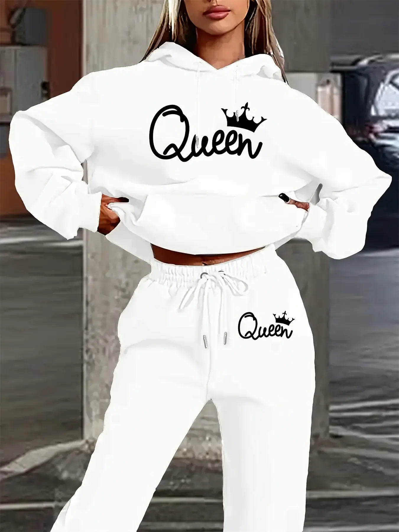 Queen Hoodie and Drawstring Sweatpants