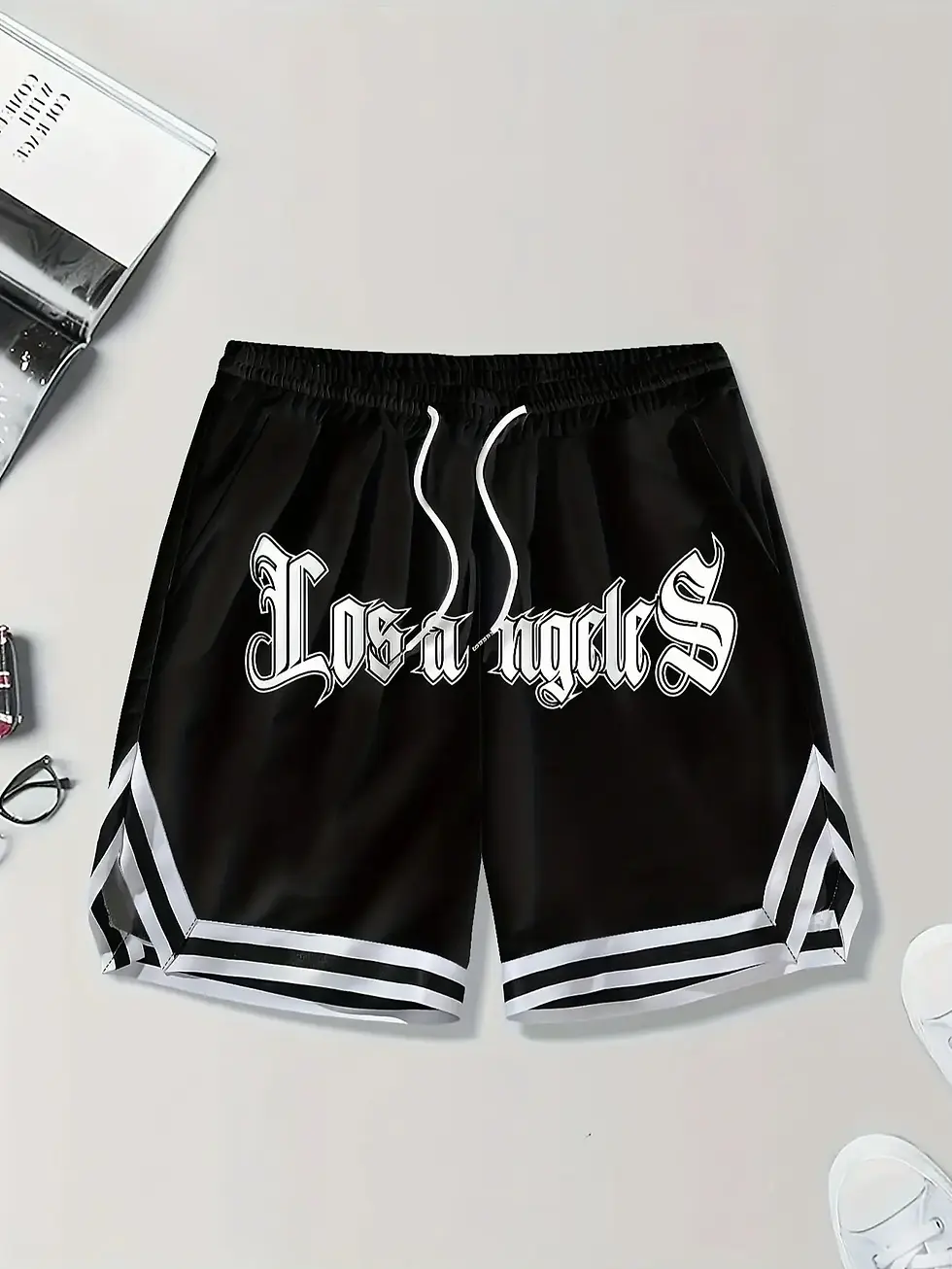 Thumbnail: LOS ANGLES Drawstring Casual Minimalist Shorts