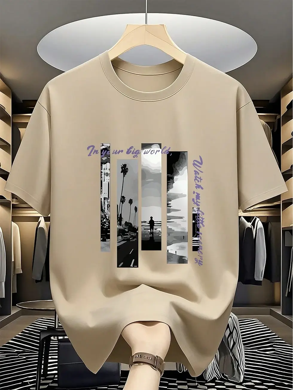 Thumbnail: Landscape Letter Print T-Shirt