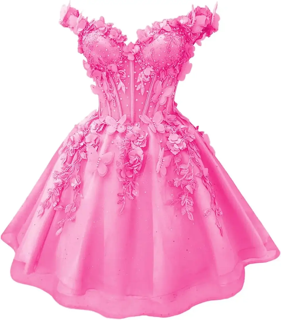 Thumbnail: Butterfly Short Puffy Tulle Homecoming Dress