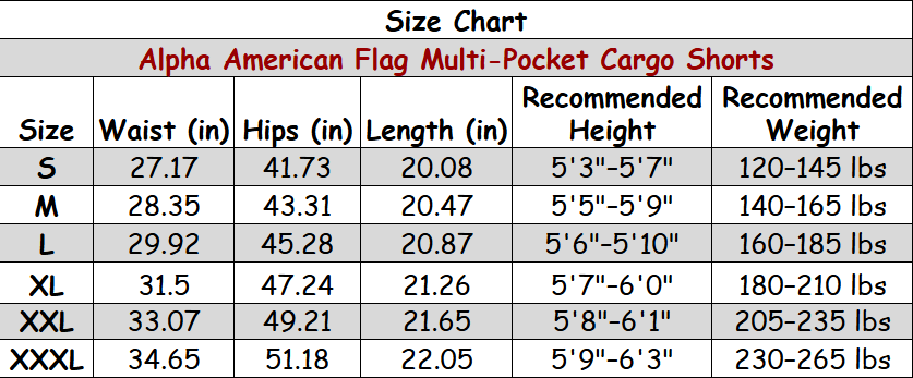 Thumbnail: Alpha American Flag Multi-Pocket Cargo Shorts