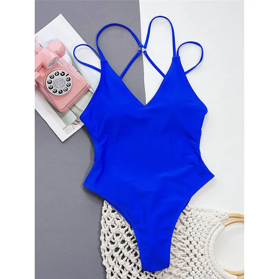 Thumbnail: V-Neck One Piece Swimsuit Bikini