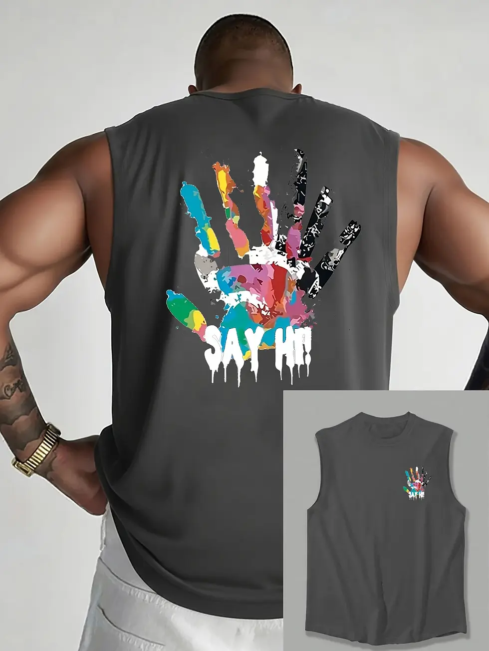 Thumbnail: Say Hi Color Handprint Tank Top