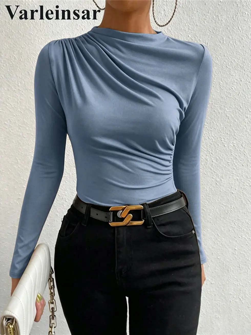 Mock Neck Long Sleeve Top