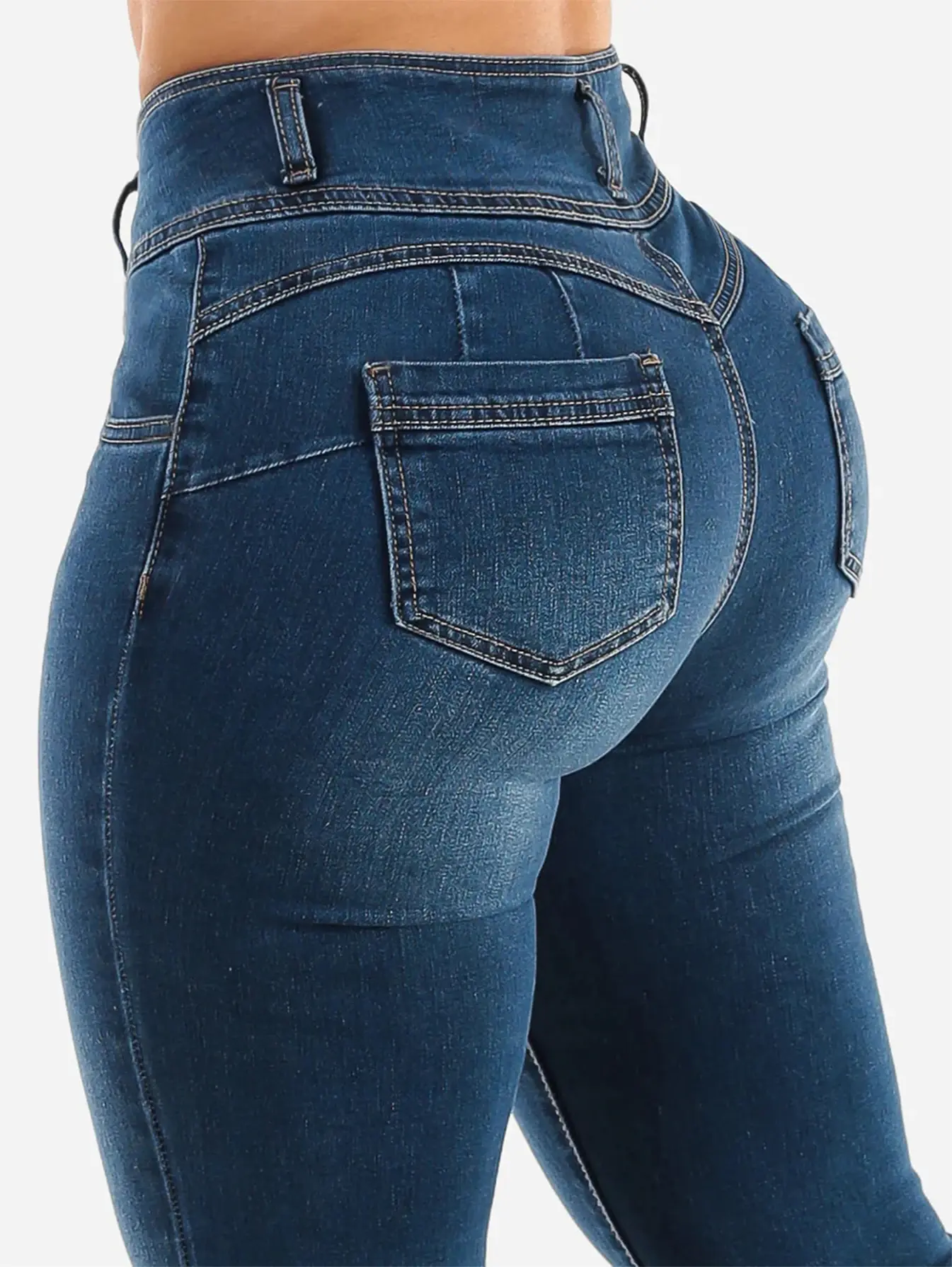 Women's Blue High-Waisted Denim Jeans