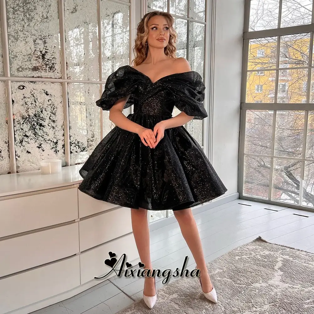 Sparkly Aline Tulle Pleat Lace Up Mini Homecoming Dress