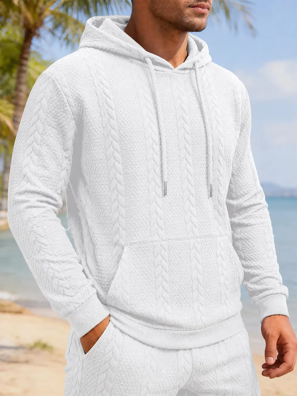 Thumbnail: Jacquard Kangaroo Pocket Hoodie